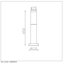 KIBO Post IP44 H45,5cm E27 Satin Chrome