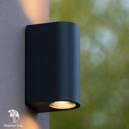BOOGY Wall Light 2xGU10 excl. IP44 H15cm Anthracit