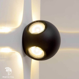 YUPLA Wall Light LED 4x2W IP65 3000K Black