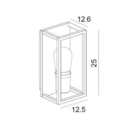 CARLYN Wall lamp Bathroom E14/6W Black