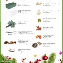 Набор для создания новогодней композиции Натурель 2