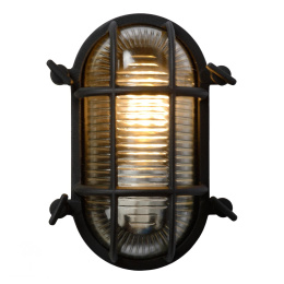 DUDLEY Outside Wall Light Oval IP65 E27/60W Black