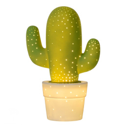 CACTUS Table Lamp Ceramic E14 H30.5 Ø20cm Green