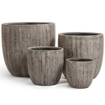 Фото Кашпо TREEZ Effectory Wood Округлый конус Белёный дуб