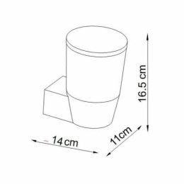 NINKE Wall Light IP54 GU10/5W excl Ø10.5cm H16cm