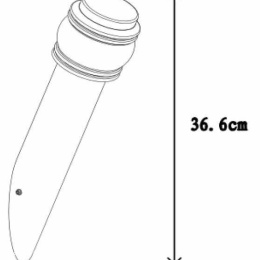 MIRANE Wall Light IP44 E14 H37cm Ø9 Alu