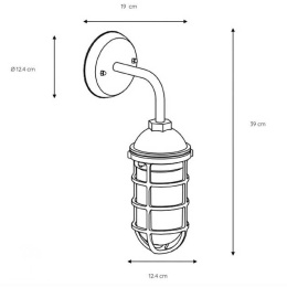 LIMAL Wall Light Outside 1xE27/60W Black