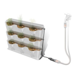 Комплект микрокапельного полива Gardena для вертикального садоводства для 9 горизонтальных емкостей (шланг сочащийся (3/16″), адаптер для микрокапельной системы, штуцер)
