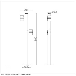 ARNE-LED Post H90cm 2xGU10/5W 350LM 2700K