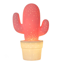 CACTUS Table Lamp Ceramic E14 H30.5 Ø20cm Pink