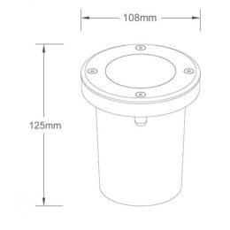 BILTIN Ground  Lite Round GU10 excl. Ø10.8m