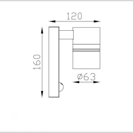 ARNE-LED Wall Light +IR 1xGU10/5W Satin Chrome
