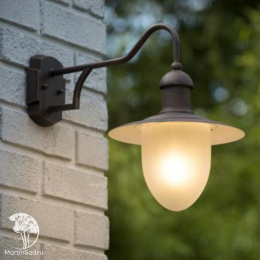 ARUBA Wall Light 1xE27 Frost Glass/Rust