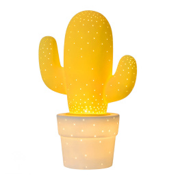 CACTUS Table Lamp Ceramic E14 H30.5 Ø20cm Yellow