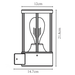 LORI Wall Light E27 IP44 H21.8cm Anthracite