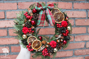 Фото Рождественский венок "Весёлый апельсин"