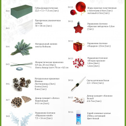 Набор для создания Новогодней композиции Снежный лотос