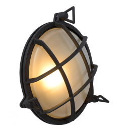 DUDLEY Outside Wall Light Round IP 65 E27/60W Blac