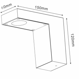 TEXAS Wall Light IP54 H12 L15 LED 6W Anthracite