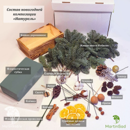 Набор для создания Новогодней композиции Натурель