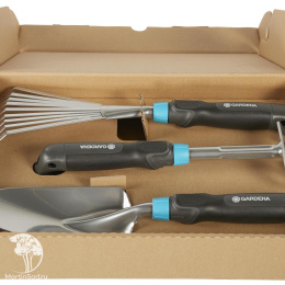 08964-30.000.00 Комплект ручных инструментов Gardena Comfort: Грабли ручные 12 см, грабли цветочные 8.5 см, рыхлитель