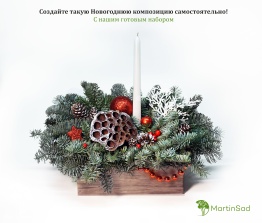 Фото Набор для создания Новогодней композиции Снежный лотос 2