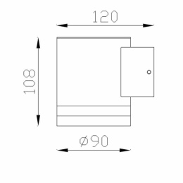 BASCO-LED Wall Light IP54 GU10/5W (49008/05/60) Bl