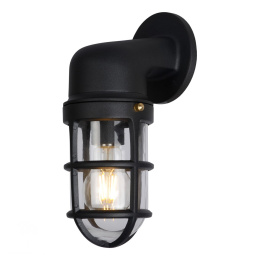 DUDLEY Outside Wall Light Down IP44 E27/60W Black