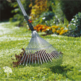 03022-36.000.00 Комплект Gardena: Грабли веерные (насадка для комбисистемы) + Рукоятка деревянная 130 см