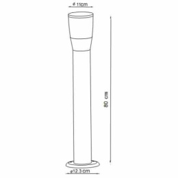 NINKE Bollard GU10/5W H80cm Black