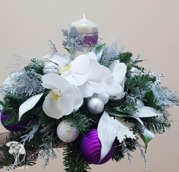 Фото Новогодняя композиция "Орхидея"