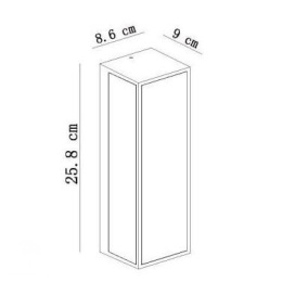 DUKAN Oustide wall lamp E27/15W Black