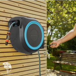 18620-20.000.00 Катушка со шлангом настенная автоматическая 25м GARDENA RollUp M/L (голубой цвет)