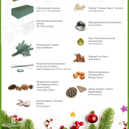 Набор для создания Новогодней композиции Натурель