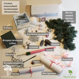 Набор для создания новогодней композиции Нежность