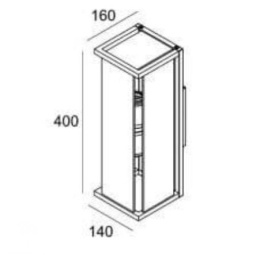 CLAIRE-LED  Wall Light IP54 2xE27Max 60W  Anthra