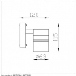 ARNE-LED Outdoor Wall lamp 1xGU10/5W Black