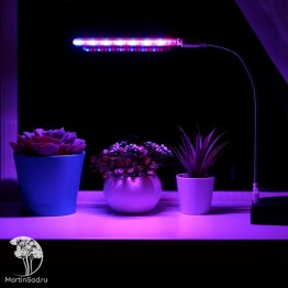 Фото Светильник мини, для растений, от USB, 3 Вт, в комплекте переходник на гибкой ножке