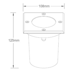 BILTIN In Ground Lite square GU10 excl. L10.8/10.8