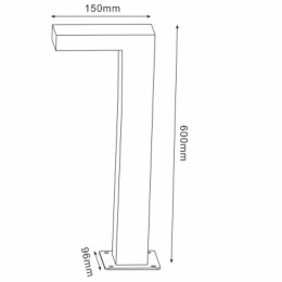 TEXAS-IR Post IP54 H60 L15 LED 6W Anthracite