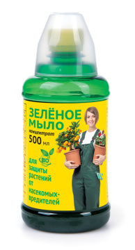 Фото Мыло зеленое с мерным стаканчиком