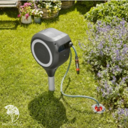 18616-20.000.00 Катушка со шлангом свободного размещения автоматическая 20м GARDENA RollUp M (белый цвет)