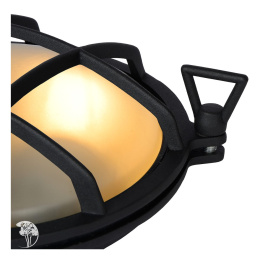 DUDLEY Outside Wall Light Round IP 65 E27/60W Blac