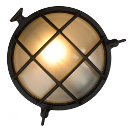 DUDLEY Outside Wall Light Round IP 65 E27/60W Blac