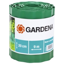 Бордюр зеленый Gardena 20 см, длина 9 м