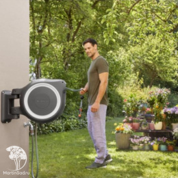 18632-20.000.00 Катушка со шлангом настенная автоматическая GARDENA RollUp XL 35м (белый цвет)