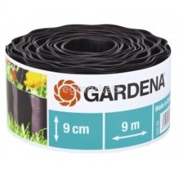 Бордюр Gardena черный 9 см, длина 9 м