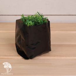 Пакет для рассады, 0.6 л, 8 × 14 см, толщина 50 мкм, с перфорацией, чёрный