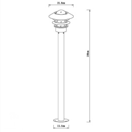 ZICO Lantern IP44-1xE27 H100 D21.8 Black