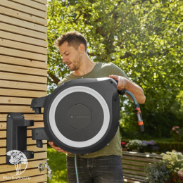 18632-20.000.00 Катушка со шлангом настенная автоматическая GARDENA RollUp XL 35м (белый цвет)